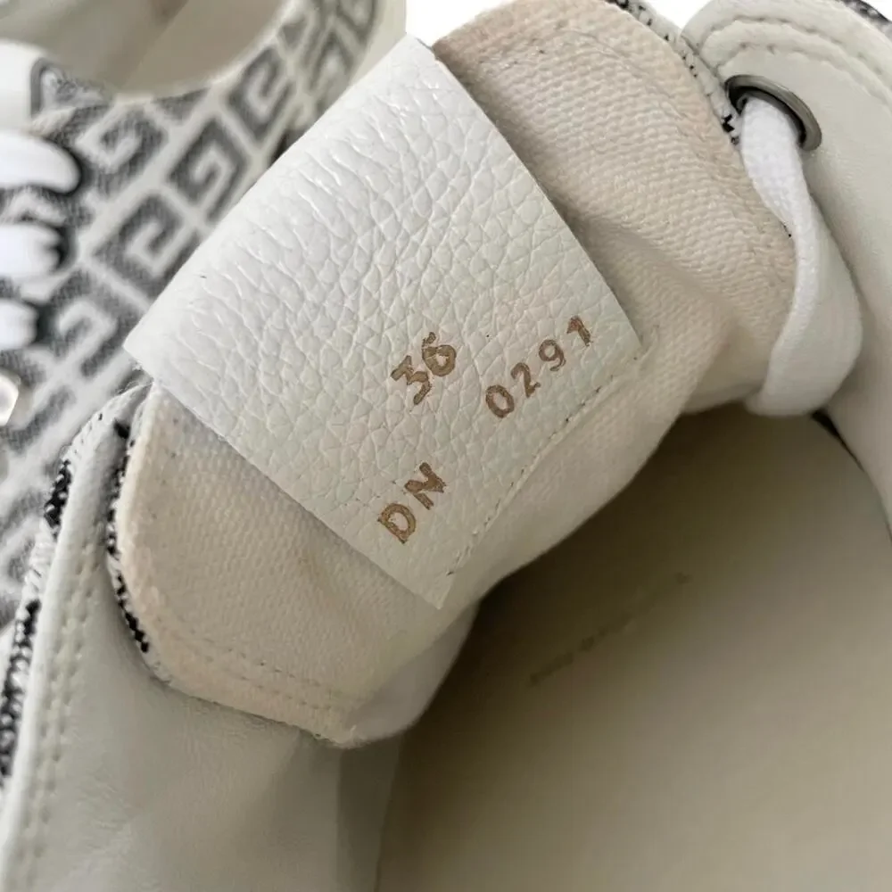 Preowned Givenchy black & white 4G Jacquard City Sneakers sneakers Women Size 36
